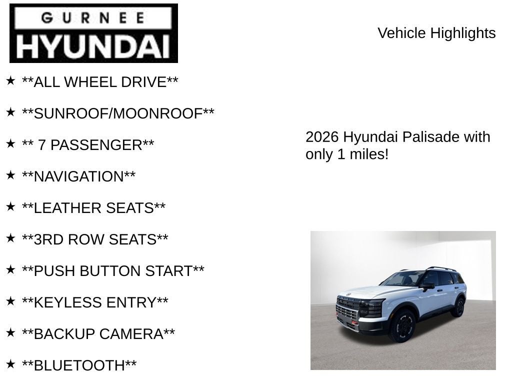 2026 Hyundai PALISADE XRT Pro
