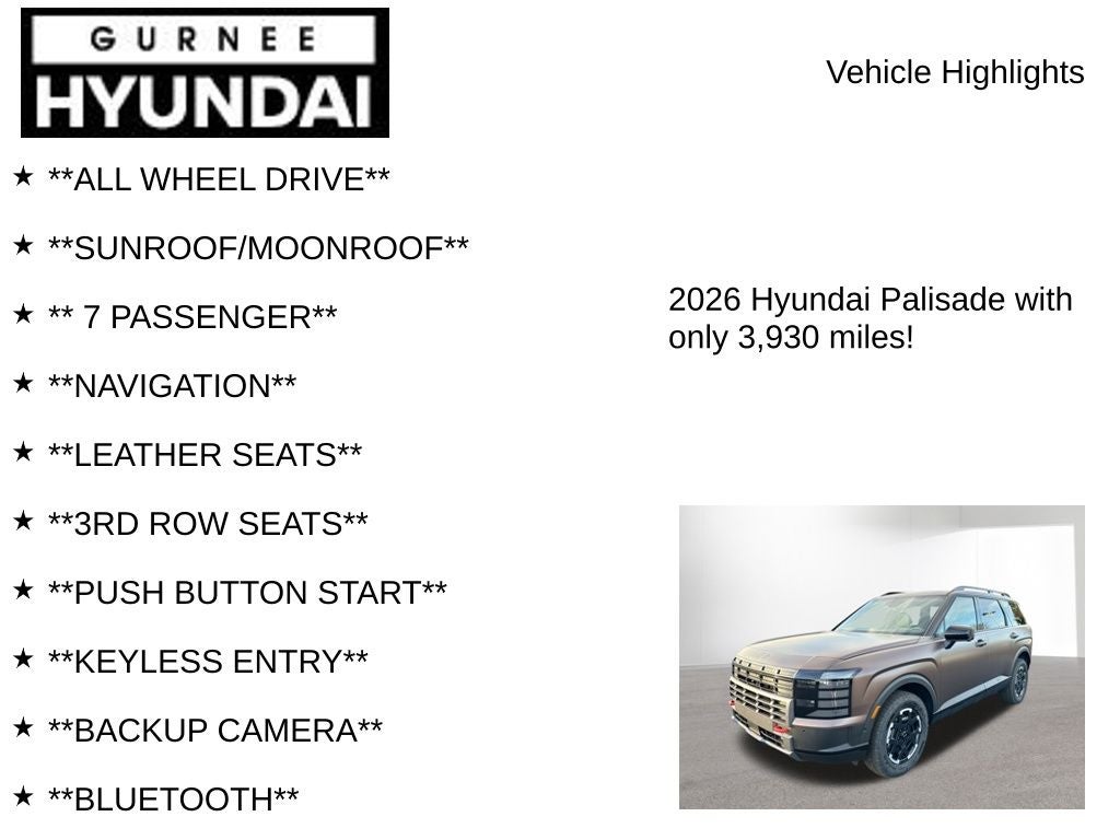 2026 Hyundai PALISADE XRT Pro