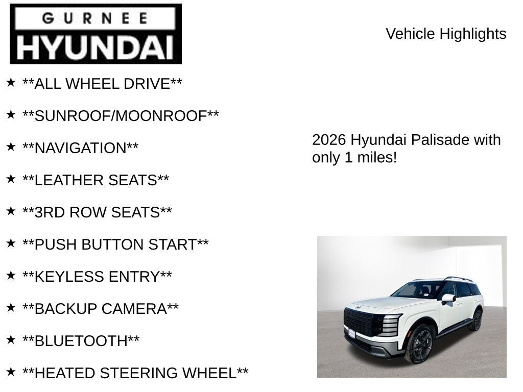 2026 Hyundai PALISADE Limited