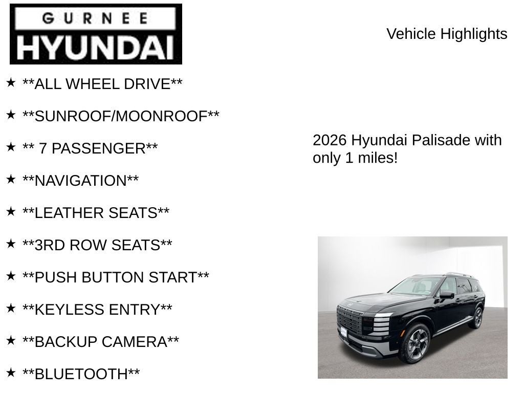 2026 Hyundai PALISADE Limited