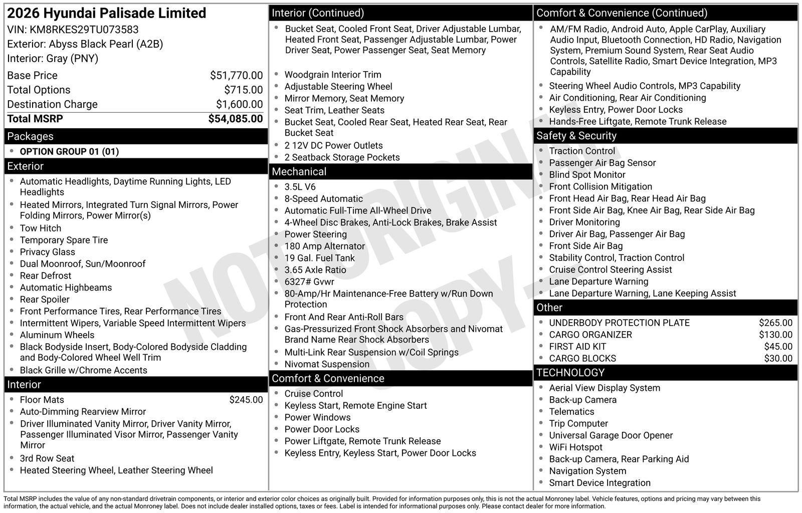2026 Hyundai PALISADE Limited