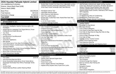 2026 Hyundai PALISADE HYBRID Limited