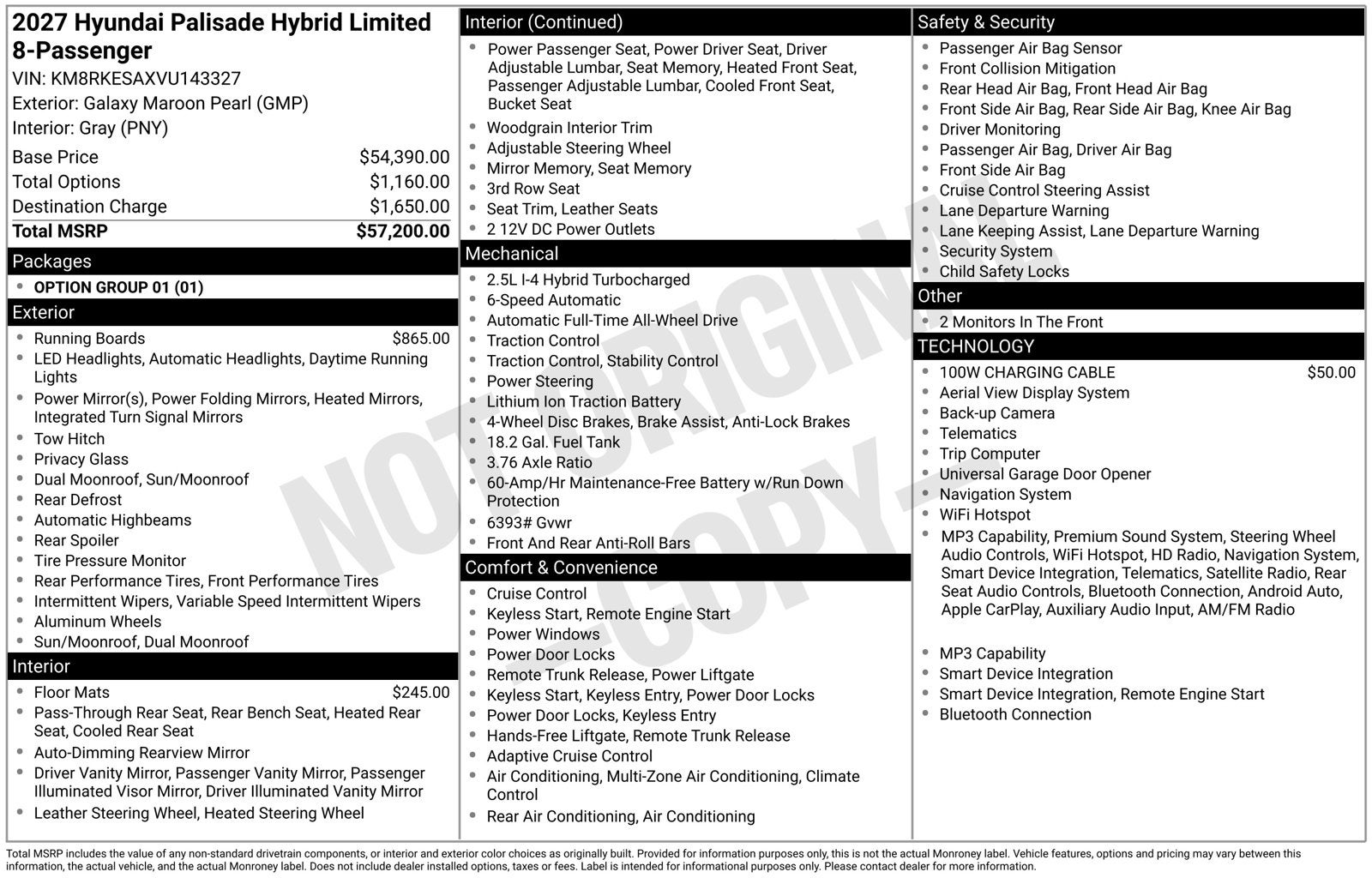 2027 Hyundai PALISADE HYBRID Limited