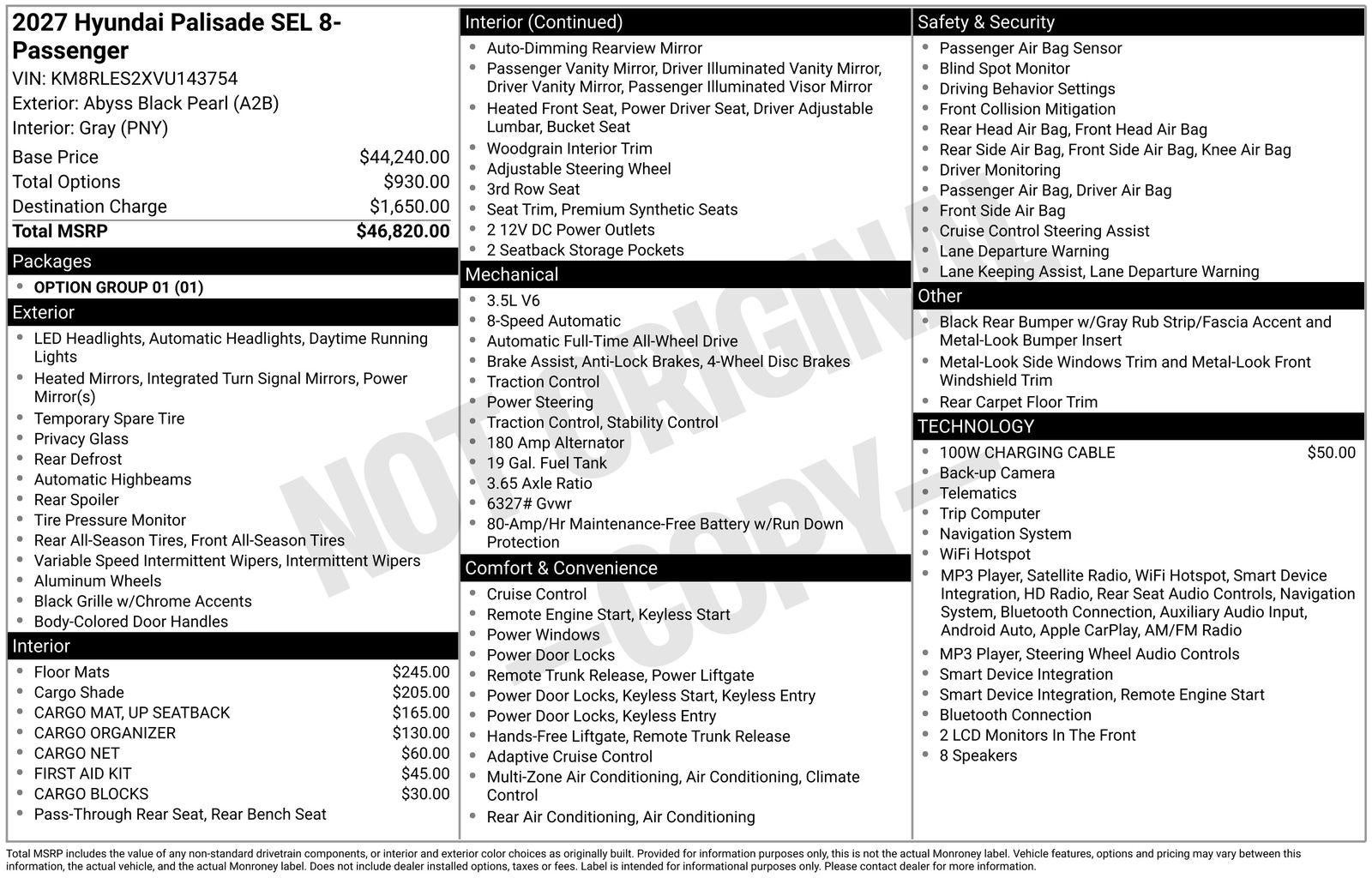 2027 Hyundai PALISADE SEL 8 Passenger