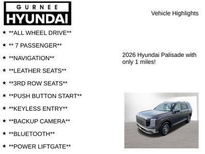 2026 Hyundai PALISADE HYBRID SEL 7 Passenger