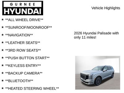 2026 Hyundai PALISADE Calligraphy
