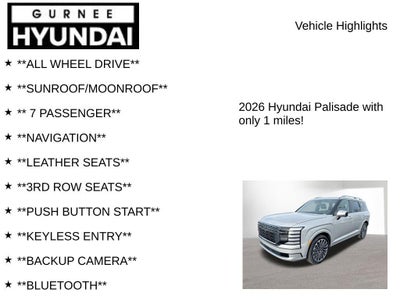 2026 Hyundai PALISADE Calligraphy