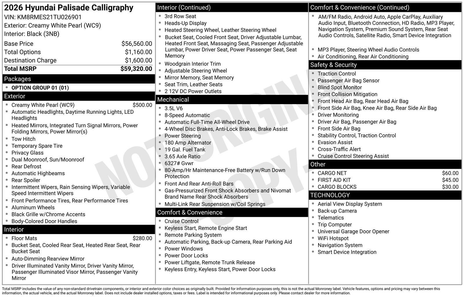 2026 Hyundai PALISADE Calligraphy