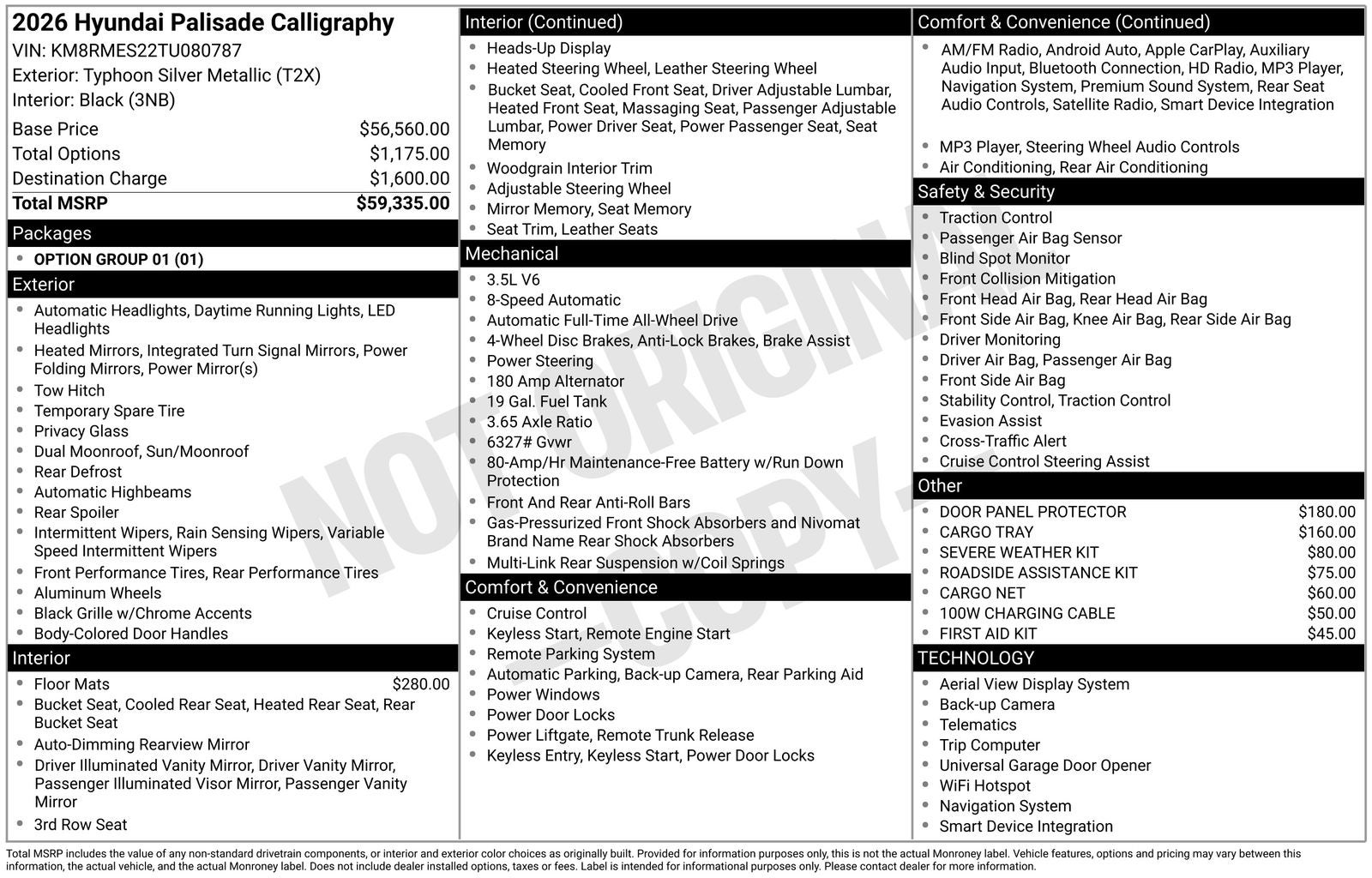 2026 Hyundai PALISADE Calligraphy