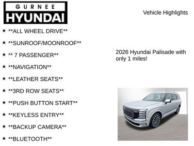 2026 Hyundai PALISADE Calligraphy