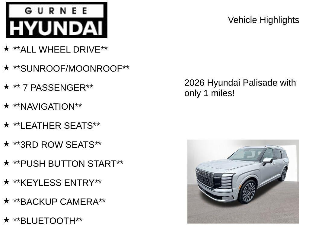 2026 Hyundai PALISADE Calligraphy