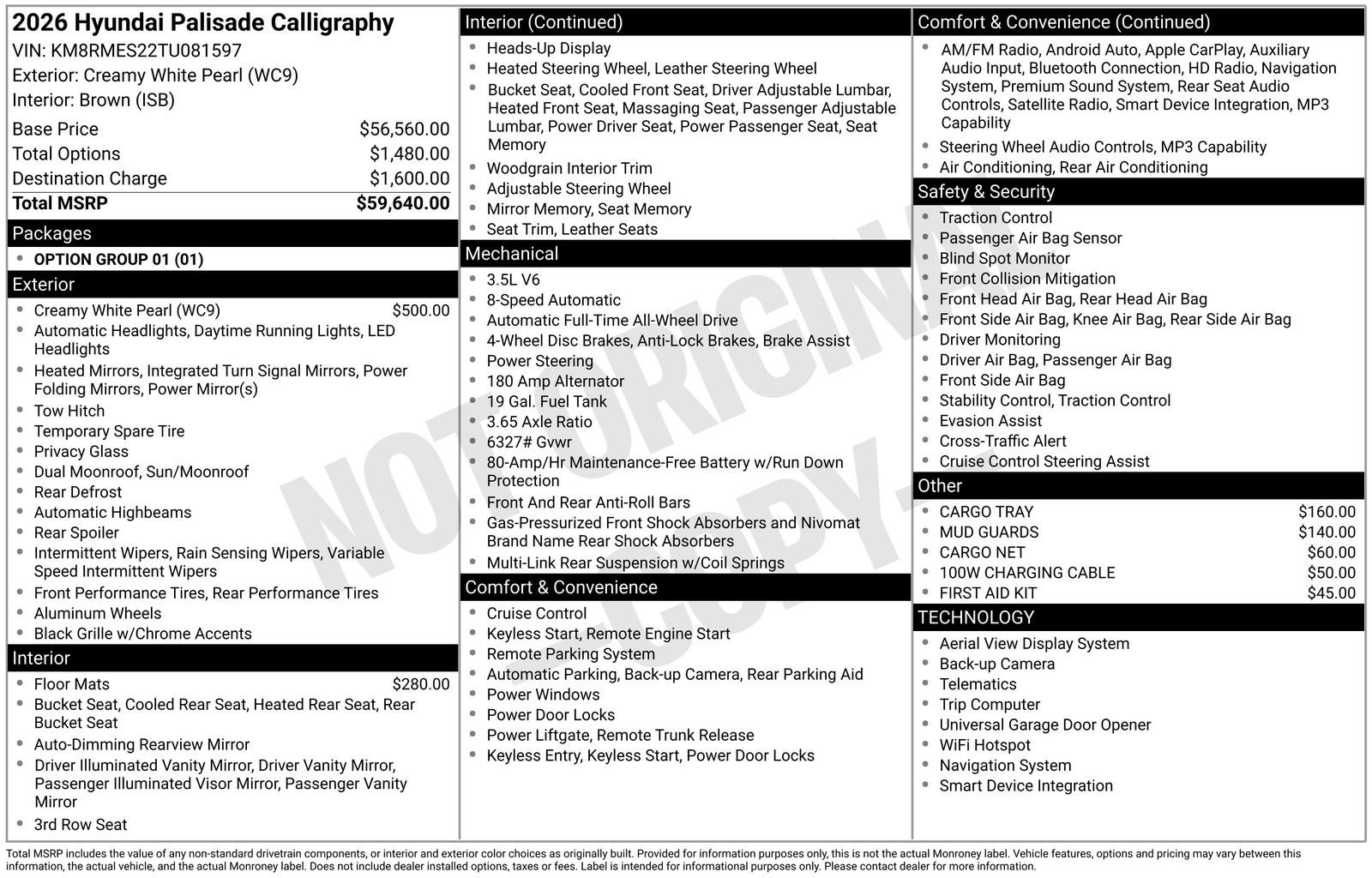 2026 Hyundai PALISADE Calligraphy