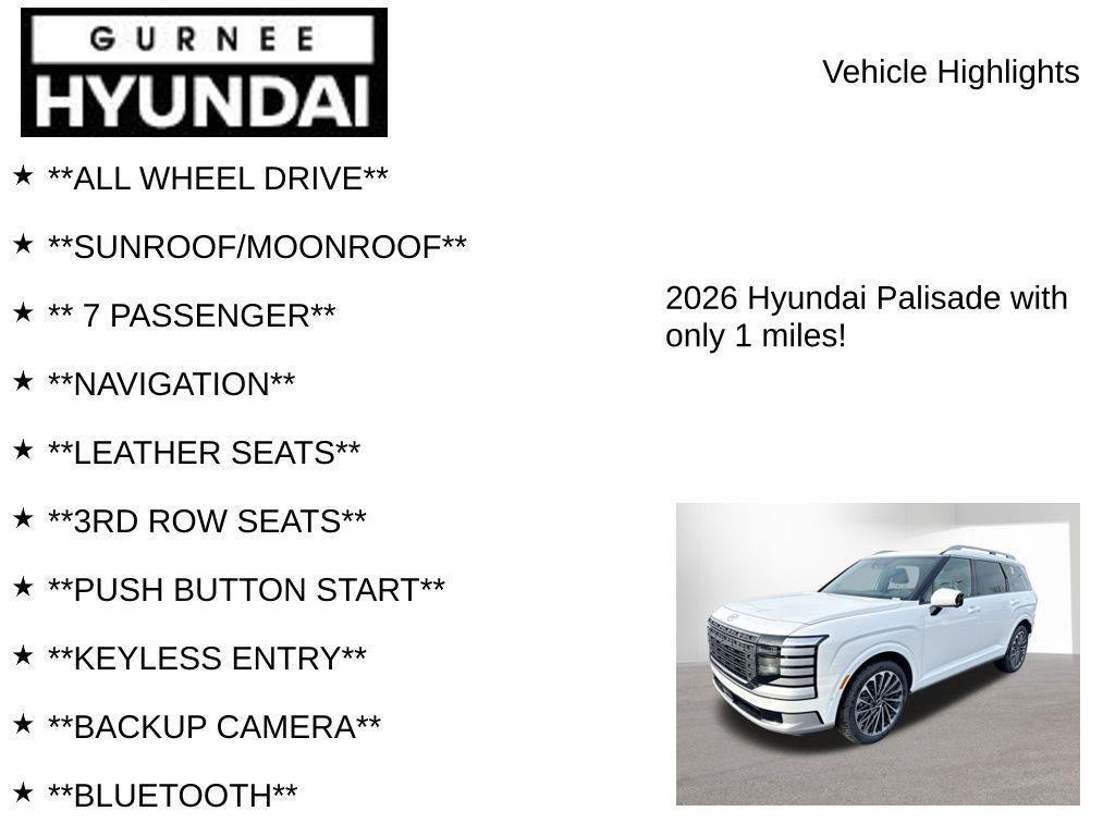 2026 Hyundai PALISADE Calligraphy