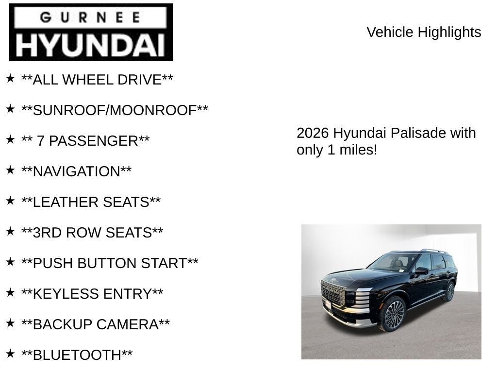 2026 Hyundai PALISADE Calligraphy