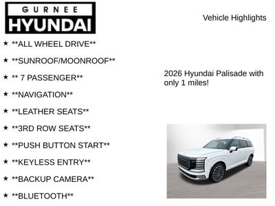 2026 Hyundai PALISADE Calligraphy