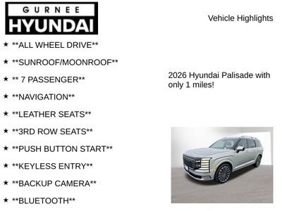 2026 Hyundai PALISADE Calligraphy