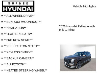 2026 Hyundai PALISADE Calligraphy