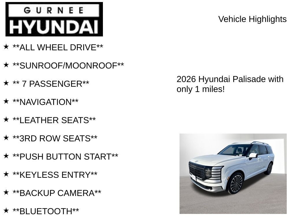 2026 Hyundai PALISADE HYBRID Calligraphy