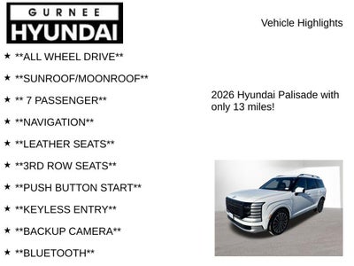 2026 Hyundai PALISADE HYBRID Calligraphy
