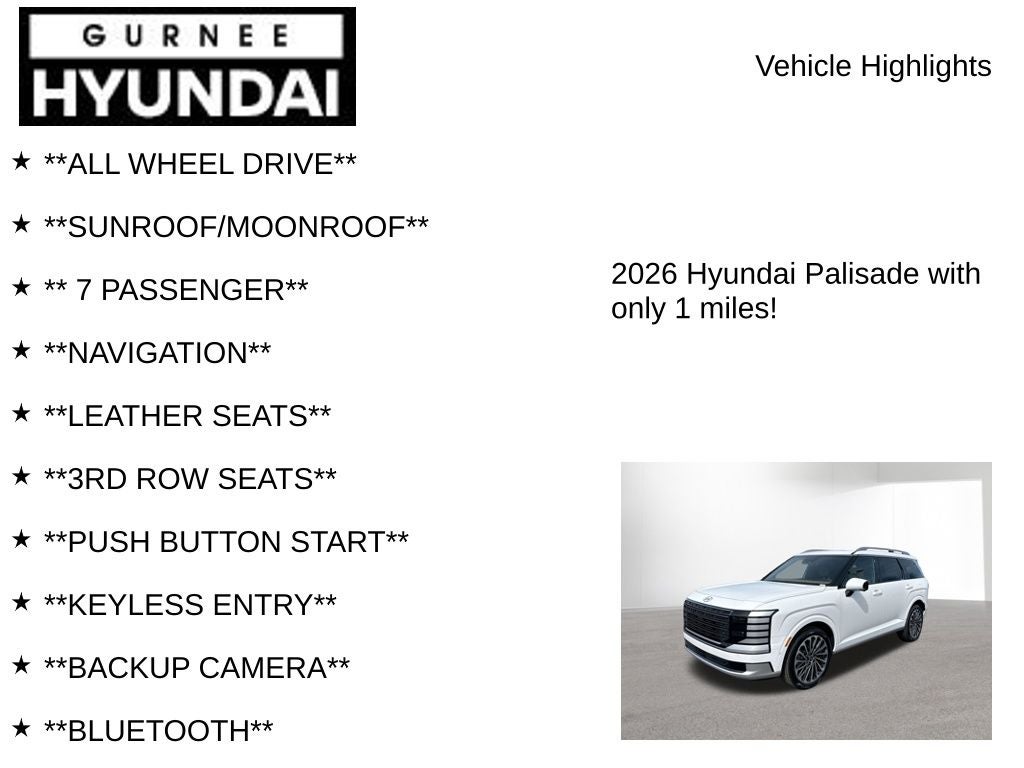 2026 Hyundai PALISADE HYBRID Calligraphy