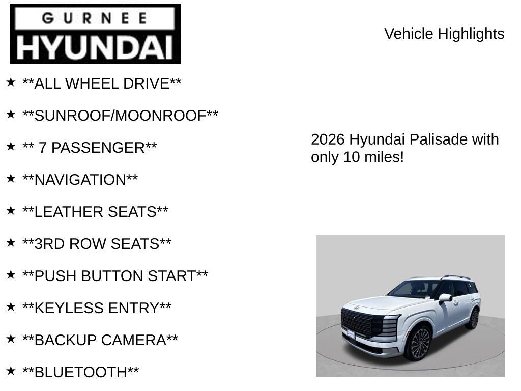 2026 Hyundai PALISADE HYBRID Calligraphy