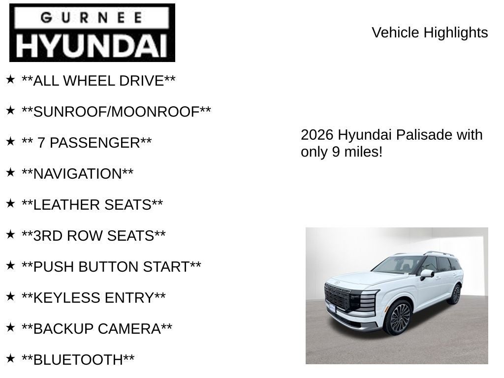 2026 Hyundai PALISADE HYBRID Calligraphy