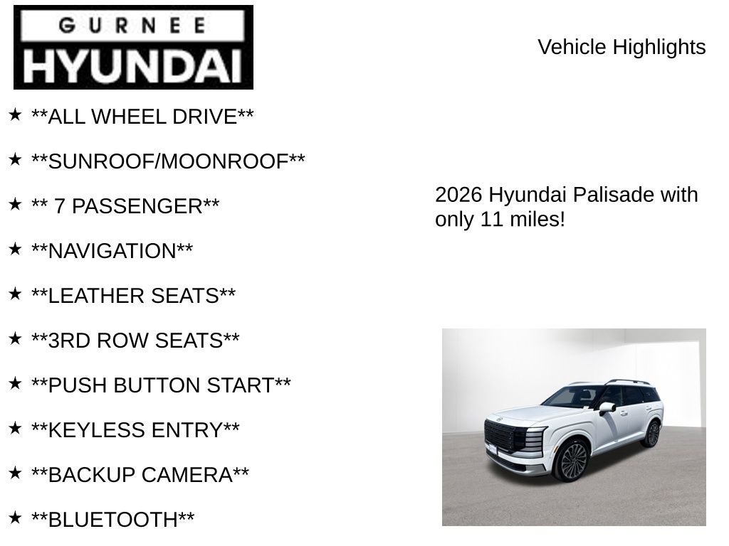 2026 Hyundai PALISADE HYBRID Calligraphy