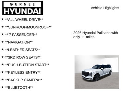 2026 Hyundai PALISADE HYBRID Calligraphy