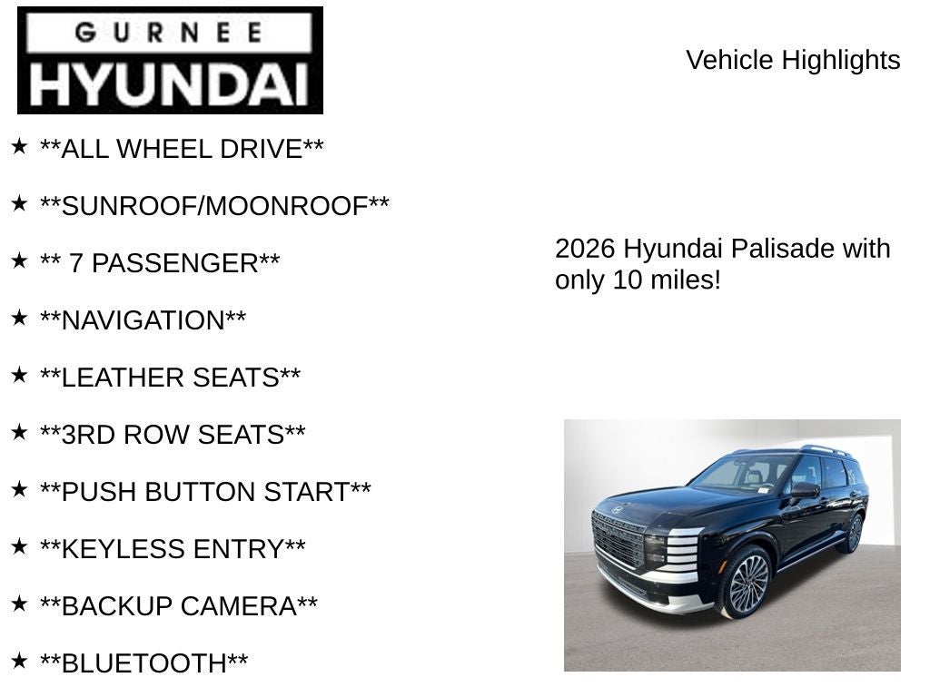 2026 Hyundai PALISADE HYBRID Calligraphy