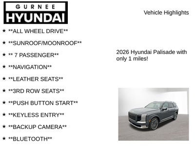 2026 Hyundai PALISADE HYBRID Calligraphy