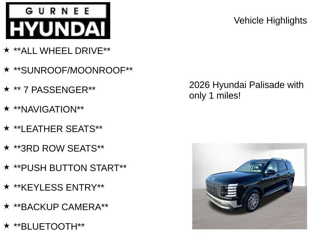 2026 Hyundai PALISADE SEL Premium 7 Passenger