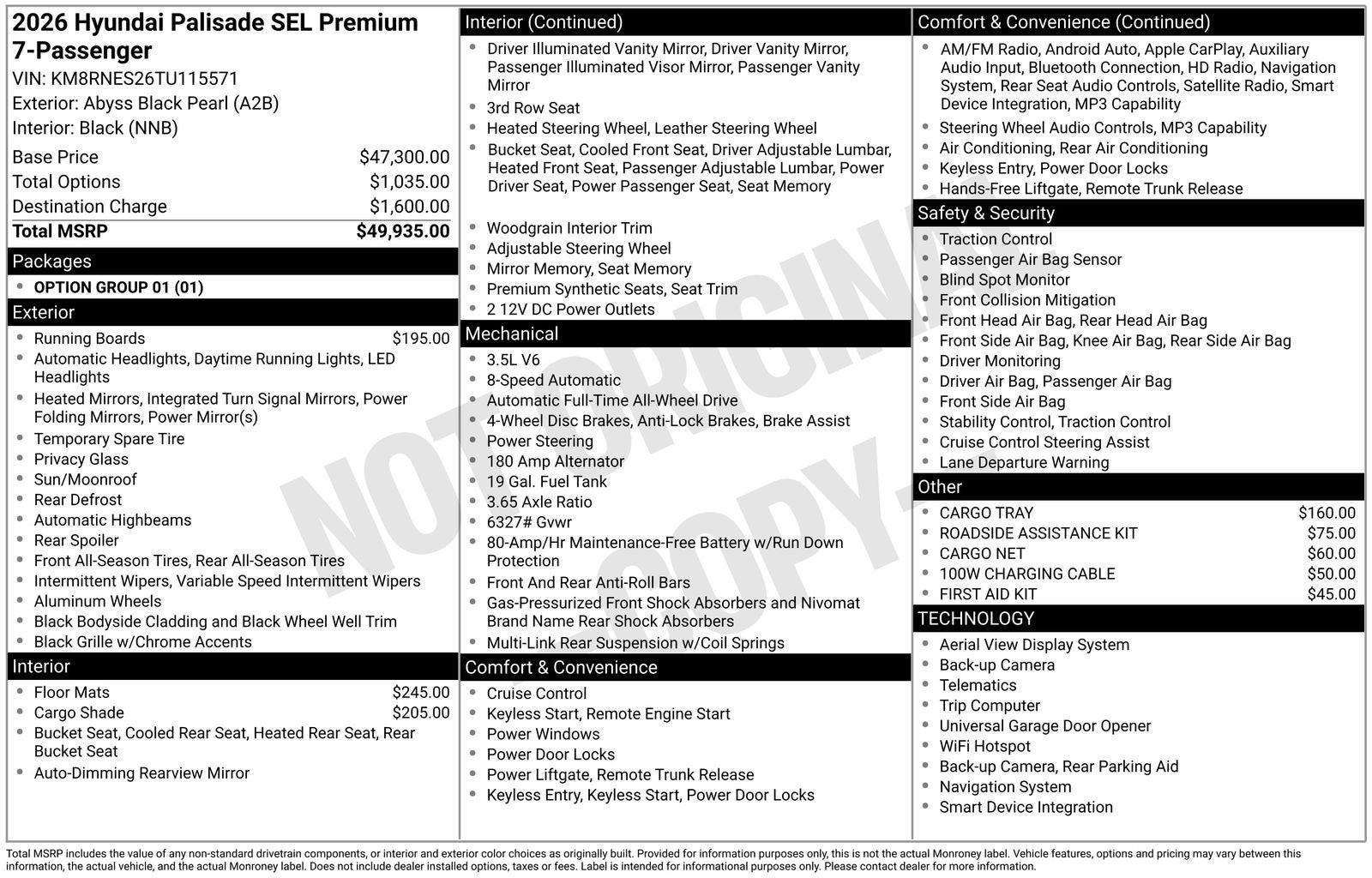 2026 Hyundai PALISADE SEL Premium 7 Passenger