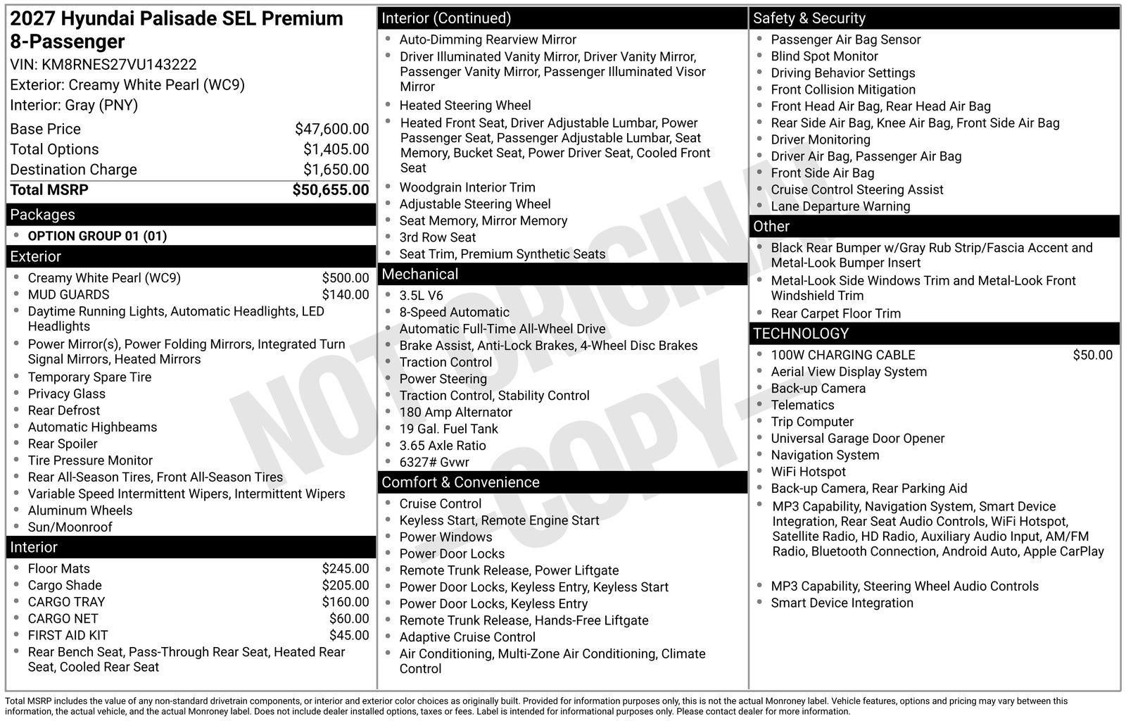2027 Hyundai PALISADE SEL 7 Passenger