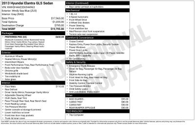 2013 Hyundai ELANTRA GLS