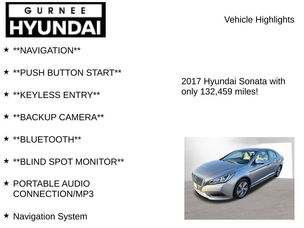 2017 Hyundai SONATA PLUG-IN HYBRID Base