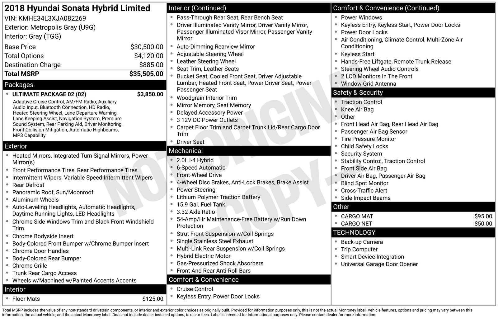 2018 Hyundai SONATA HYBRID Limited