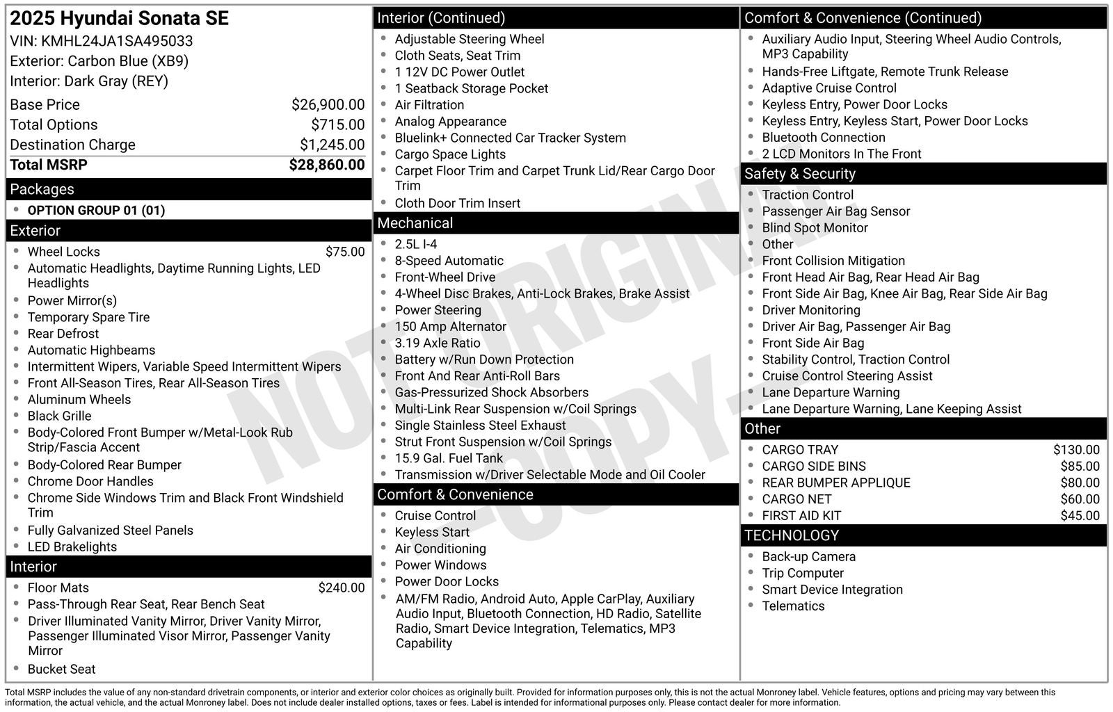 2025 Hyundai SONATA SE