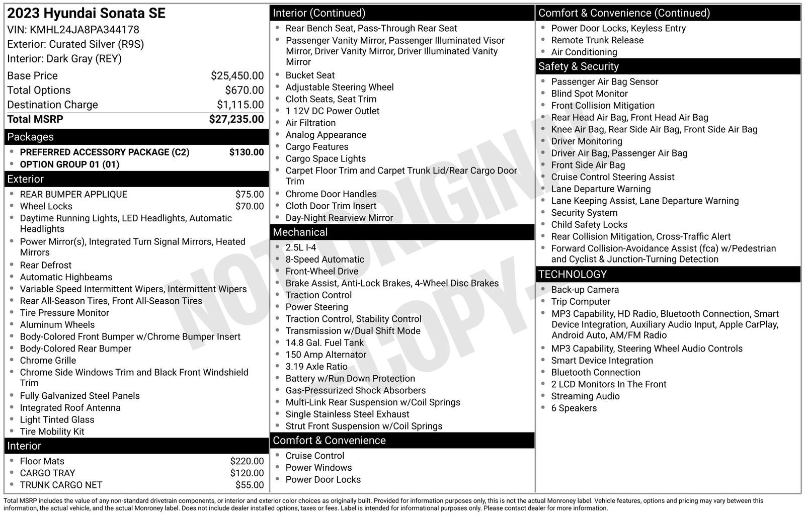 2023 Hyundai SONATA SE