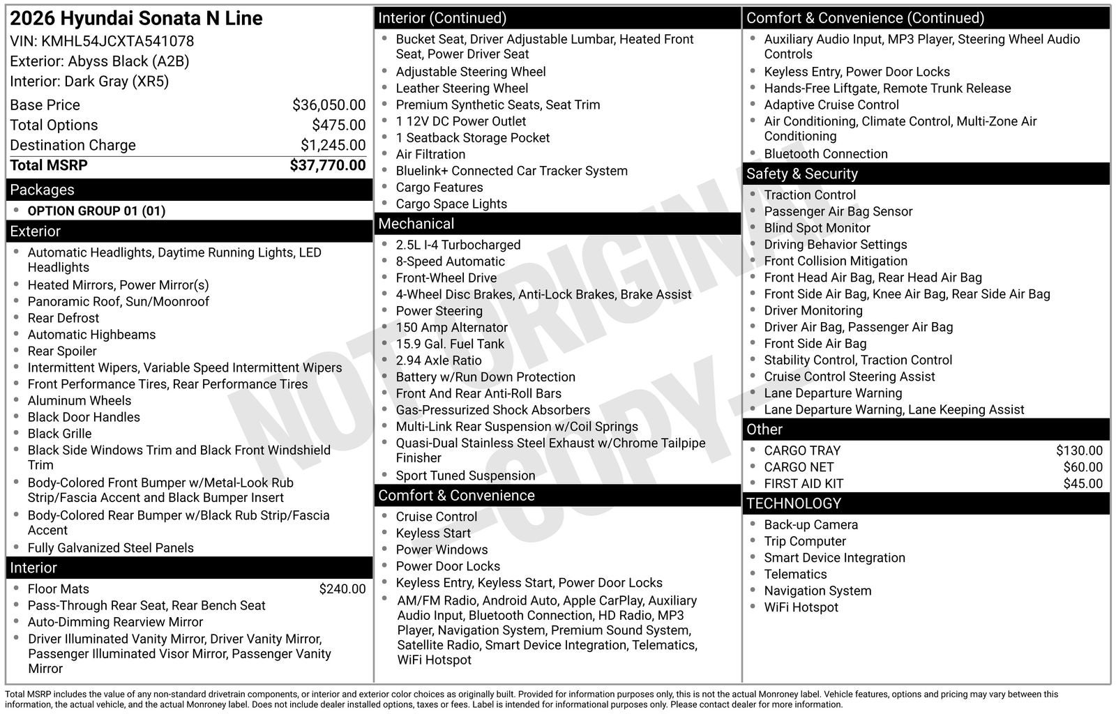 2026 Hyundai SONATA N Line