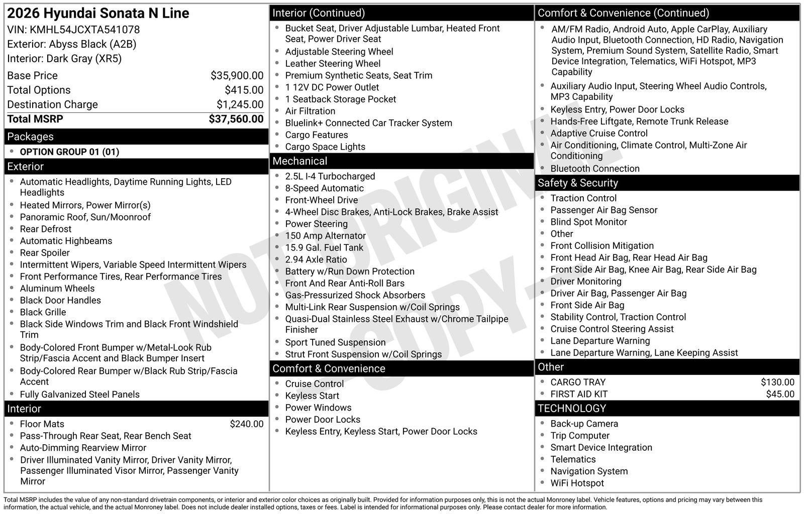 2026 Hyundai SONATA N Line