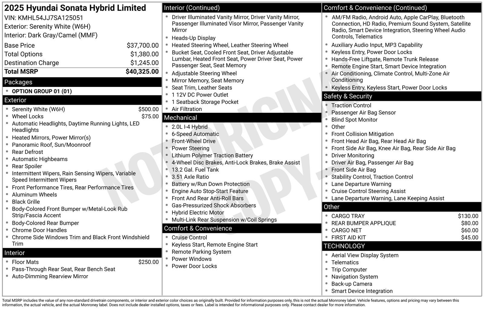 2025 Hyundai SONATA HYBRID Limited
