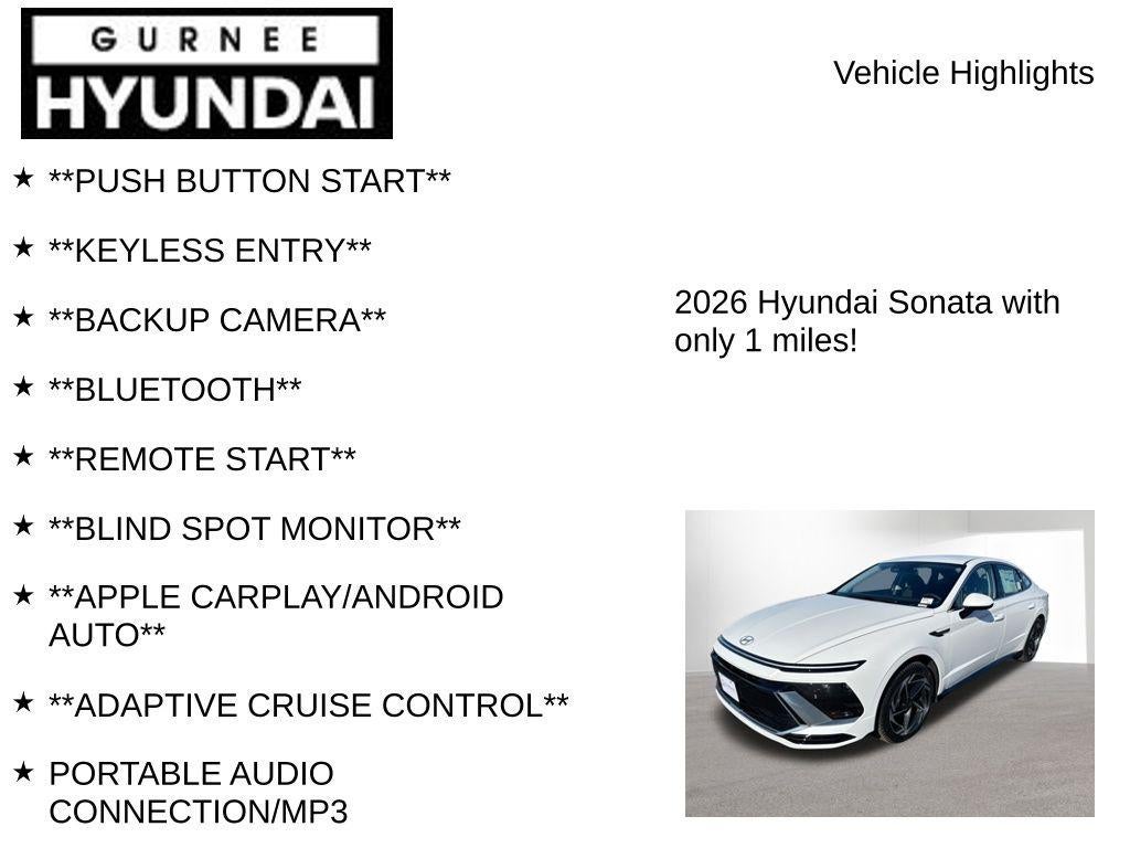 2026 Hyundai SONATA SEL Sport