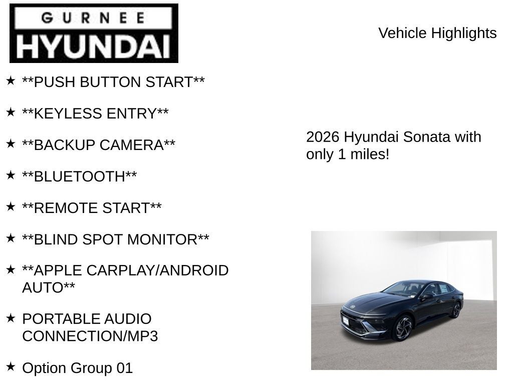 2026 Hyundai SONATA SEL Sport