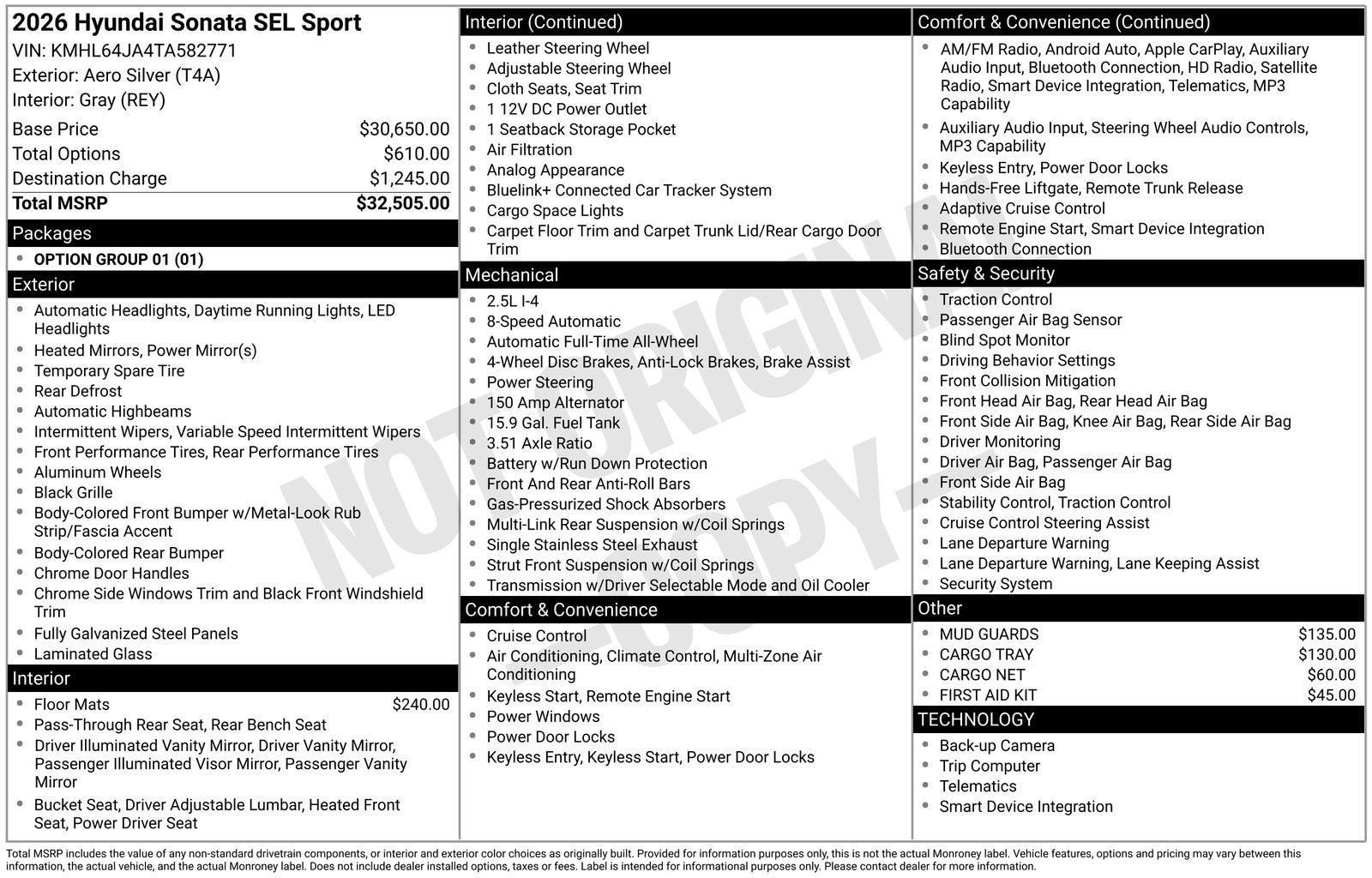 2026 Hyundai Sonata SEL AWD's photo