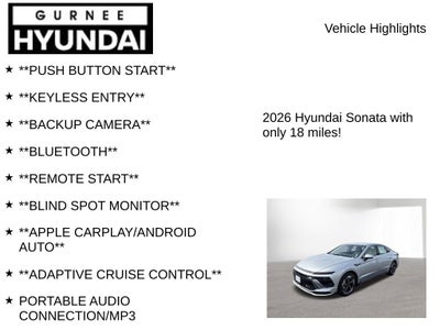 2026 Hyundai SONATA SEL Sport