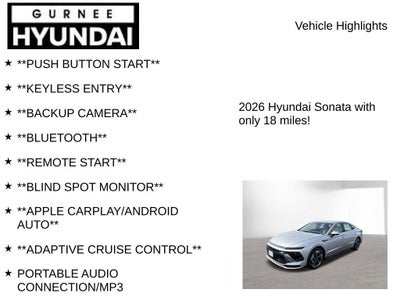 2026 Hyundai SONATA SEL Sport
