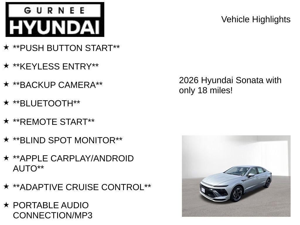 2026 Hyundai SONATA SEL Sport