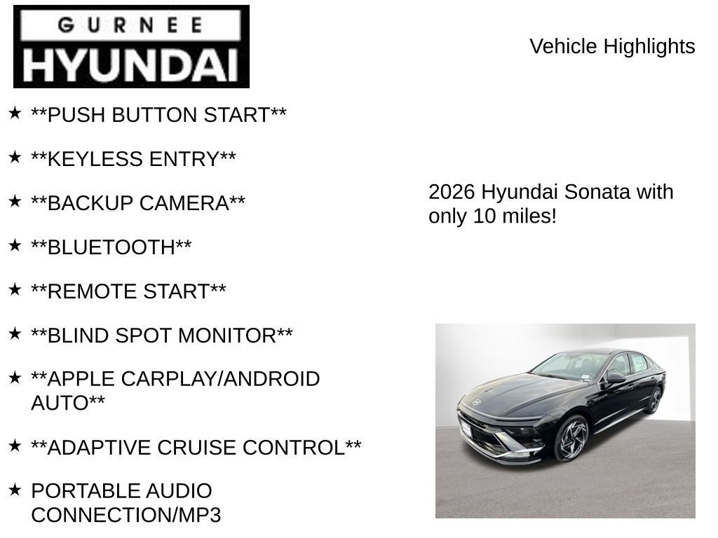 2026 Hyundai SONATA SEL Sport