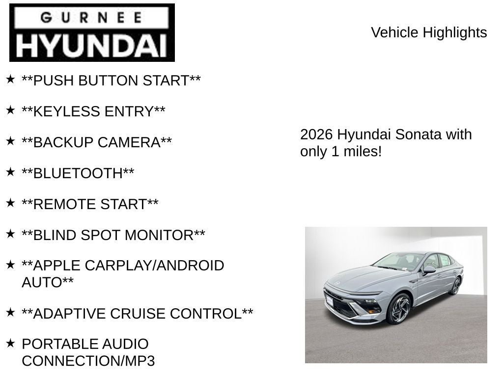2026 Hyundai SONATA SEL Sport