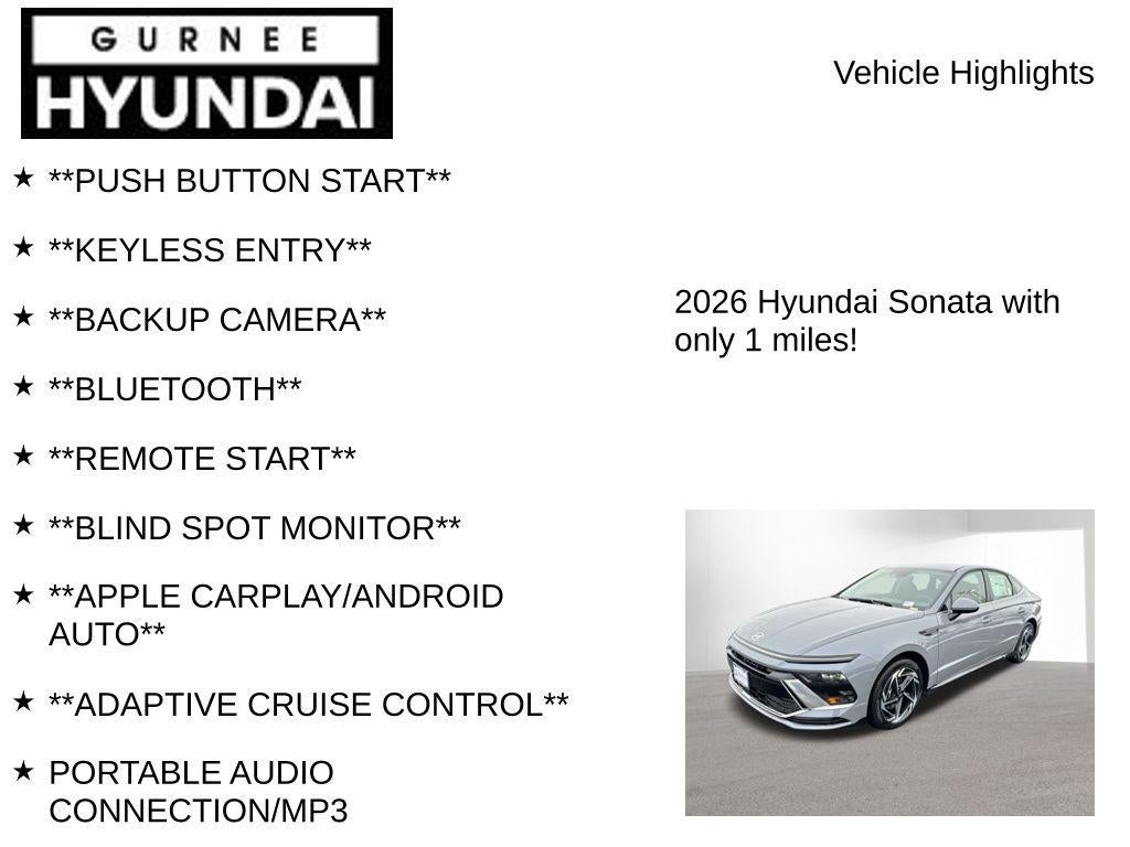 2026 Hyundai SONATA SEL Sport